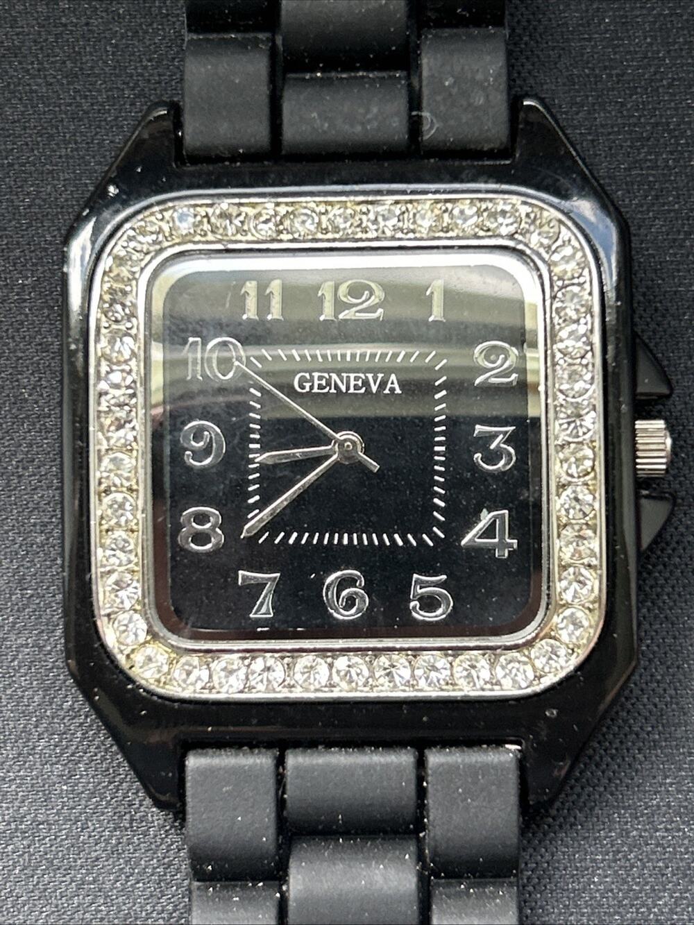 Geneva Black Case And Dial Women’s Quartz Watch